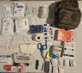 Contents of a comprehensive trauma and first aid kit designed and assembled by Bastion Medical  Solutions